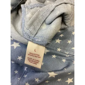 Wishlist Star‎ Print Button Front Romper Light Blue Denim Large WL24-9852 NEW thumbnail 5