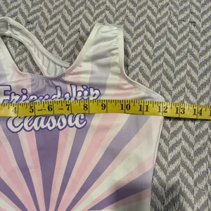 GK Girl Leotard Purple Colorblock Friendship Classic, Adult XS thumbnail 4