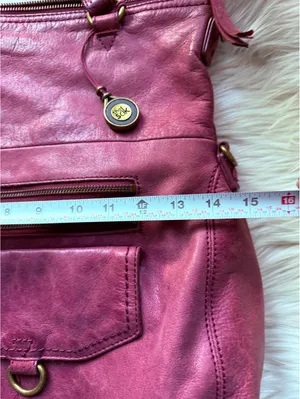 The Sak Vintage Burgundy Leather Tote Bag with Multiple Pockets thumbnail 11