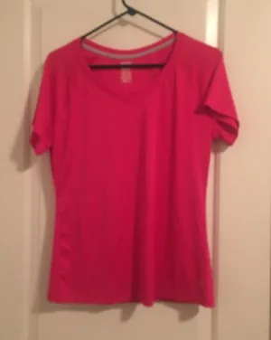 Danskin Now Women's Short Sleeve Shirt Activewear Size L 12-14 Pink thumbnail 1