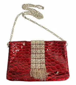 White House Black Market‎ Patented Red Shoulder Bag thumbnail 1