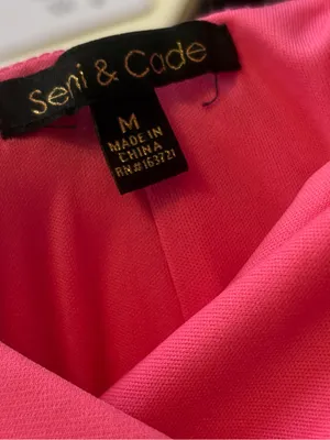 Seni & Cade Pink Bow Back Dress Size Medium thumbnail 7