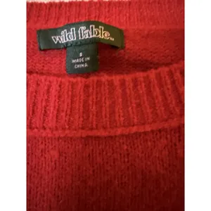 Wild Fable Cropped Lightweight Crewneck Pullover Sweater Red Women’s S New thumbnail 4