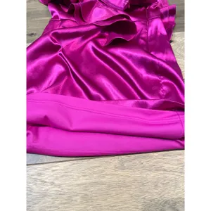 Hailey Logan by Adrianna Papell Satin One Shoulder Ruffle Dress Size M Pink thumbnail 9