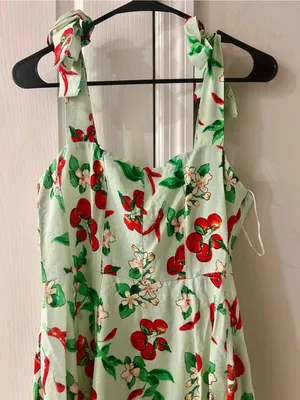 Umgee Mint Green Floral Tie-Shoulder Mini Dress thumbnail 2