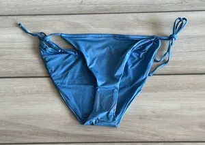 ASOS Design Tie Side Bikini Bottom Blue Size 8 NWT thumbnail 1