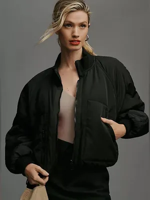 Anthropologie Puffy Bomber Jacket Size XS thumbnail 1