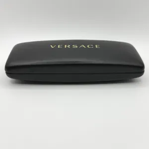 Versace Sunglasses Case Black Gold Logo Hard Clamshell Eyewear Protector  READ thumbnail 6