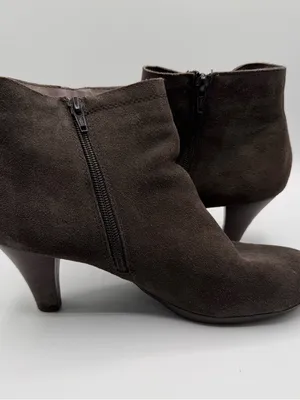 G.H. Bass Allure Brown Suede Ankle Boots Womens 8.5 Buckle 3” Heel W17248 thumbnail 5