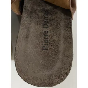 Pierre Dumas Brown VEGAN distressed Platform Wedge Open Toe Sandals Women's sz 9 thumbnail 6