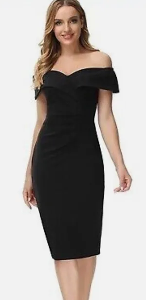 New small Offshoulder Black Dress NWT thumbnail 1