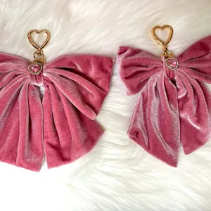 Juicy Couture New Coquette Dusty Rose Velour Bow for Bag/Purse/Tote thumbnail 5