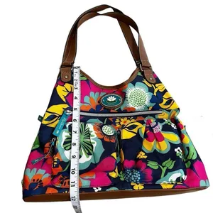 Lily Bloom Floral Print Canvas Bag Purse thumbnail 6