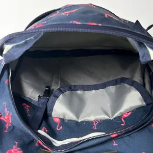 Trans by JanSport Pink Flamingo Backpack SuperBreak School Bag Navy Blue Pink thumbnail 9