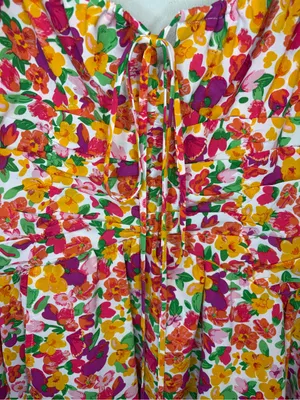 Princess Polly Barrett Mini Dress Multi Floral Size 12 Ruched Y2K thumbnail 7
