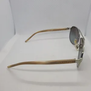 Ralph Lauren Polarized Silver & Tan Aviator Sunglasses thumbnail 10