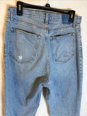 Abercrombie & Fitch Classic Light Wash High-Rise Straight Jeans thumbnail 8