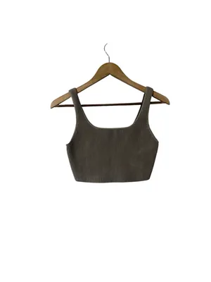 ARITZIA Babaton Taupe Ribbed Contour Square Neck Tank Top thumbnail 2