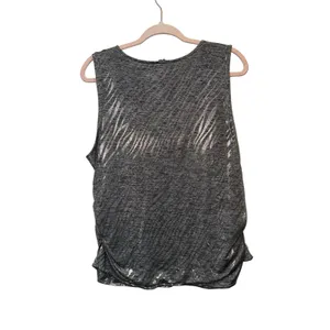 Reversible‎ Metallic Animal Print Tank Top Large Ruched Sides thumbnail 3