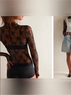 NWT Free People Intimately Lady Lux Layering Top - black - XS thumbnail 7