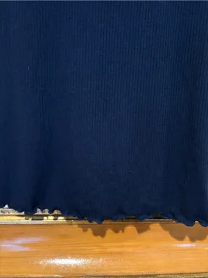 LuLaRoe Navy Ribbed Tee - Size XXS thumbnail 3