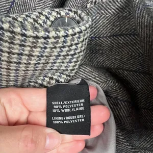 7‎ For All Mankind Womens Mixed Pattern Double Breasted Blazer Gray Wool Blend L thumbnail 7