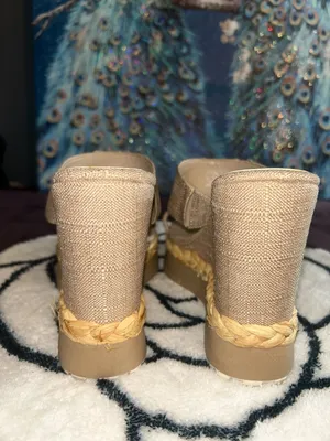 Jennifer Lopez Neutral Beige Wedge Sandals - Unbranded thumbnail 4
