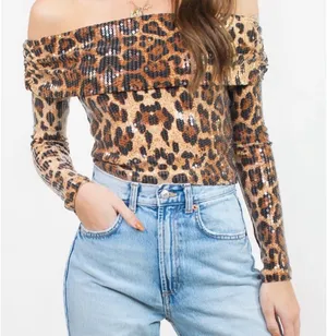 Sisterology sparkly cheetah top Brown Size XS thumbnail 3
