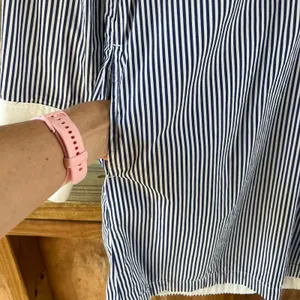 Gap Women's Organic Cotton Mini Shirt Dress Blue Stripe Size S thumbnail 5