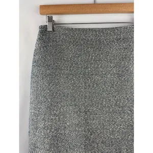 Women’s Banana Republic Size 4 Cream & Blue Pencil Skirt thumbnail 2