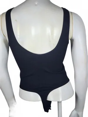 Bozzolo Black Nylon Spandex Tank Bodysuit Size S/M thumbnail 4