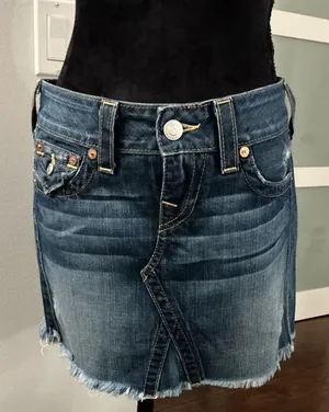 TRUE RELIGION MINI DENIM SKIRT 🔥🔥🔥 thumbnail 1