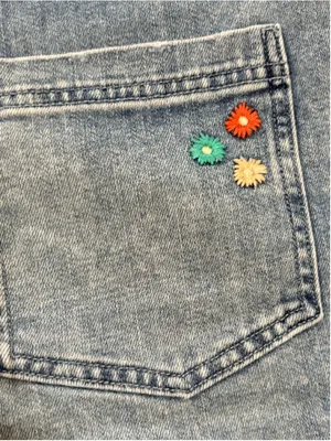 Aerie Werk & Play Denim Shortalls Women’s Size M Blue thumbnail 10