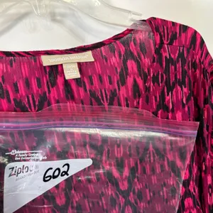 Woman Within Plus Size 22/24W‎ Maxi Dress 1X Petite Pink Black Ikat Coastal 602 thumbnail 10