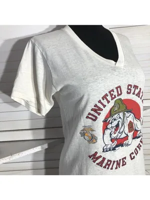 Vintage 90s US Marine Corps Bulldog Graphic Shirt Small thumbnail 6