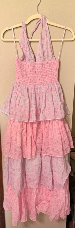 Altar'd State Pink and purple floral dress thumbnail 1