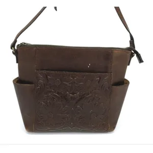 Patricia Nash Aveley Crossbody Bag Brown Tooled Floral Leather‎ Purse Boho thumbnail 8