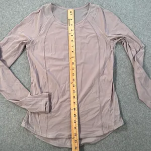 Lululemon Sculpt Long Sleeve T-Shirt Women's 4 No Size Tag Mesh Panel Active Run thumbnail 5