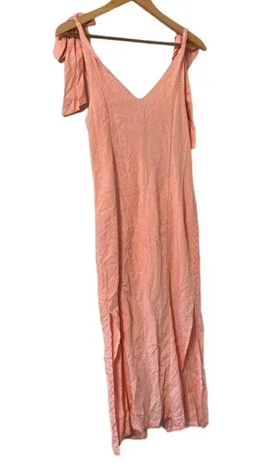 Aritizia Tularosa Pink Polka Dot Slit Ruffle Midi Dress thumbnail 6
