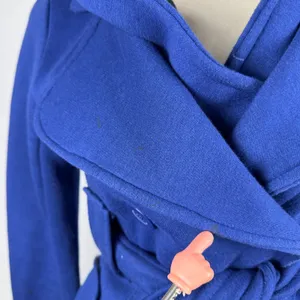 Blue‎ Hooded Double Breasted Trench Coat Womens Size Small Casual Retro Fashion thumbnail 4