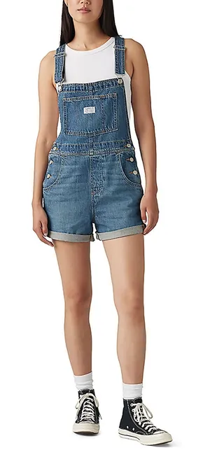 NWOT Levi's Women's Vintage Shortalls in Medium Wash Sz XL thumbnail 1