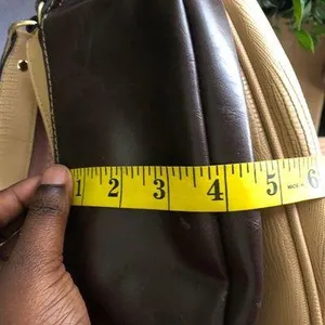 Chocolate brown vegan leather wristlet wallet purse zippered organizer. thumbnail 5