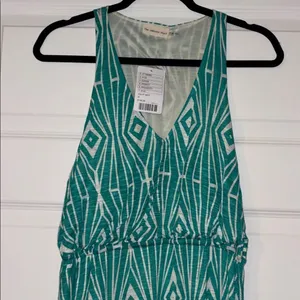 Anthropologie The Addison Story Green & White Geometric Print Maxi Dress, NWT thumbnail 6