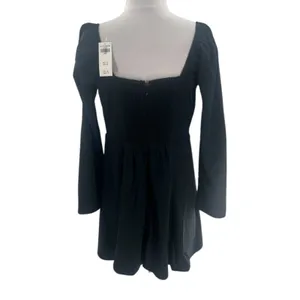 NWT Abercrombie & Fitch portrait day dress black sz L‎ thumbnail 3