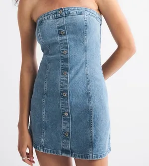Abercrombie and Fitch mini denim dress thumbnail 1