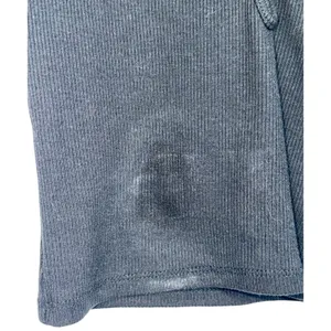 Abercrombie & Fitch Soft AF Black Ribbed Knit Keyhole Short Sleeve Blouse Sz XS thumbnail 6
