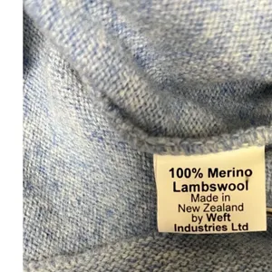 BAY ROAD Sweater Womens L Blue 100% Merino Wool Knit Crew Neck New Zealand Made thumbnail 9