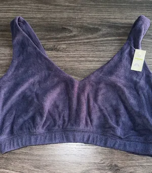 aerie Soft Terry Bralette - navy blue thumbnail 1
