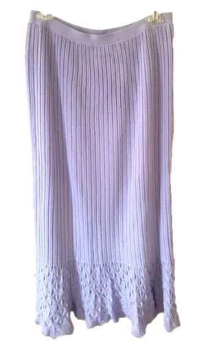 Bloomingdale’s Lilac Long Wool Skirt thumbnail 1