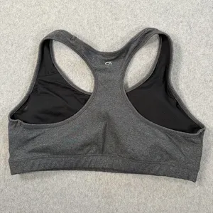 Gap GapFit XL Charcoal Grey Racerback Sports Bra Medium Support Activewear Workout thumbnail 5